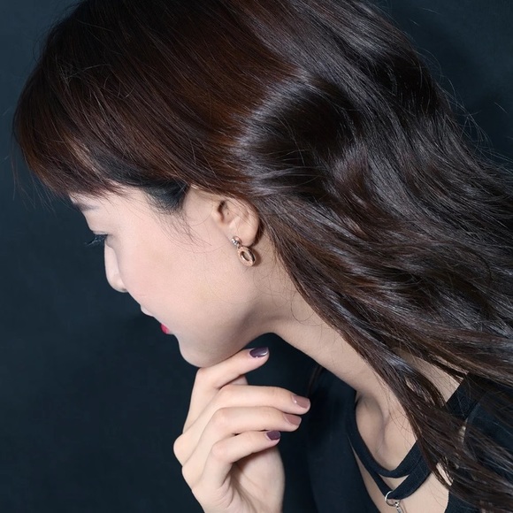 3/$30 Rose Gold Stainless Steel Roman Earrings - Picture 5 of 6